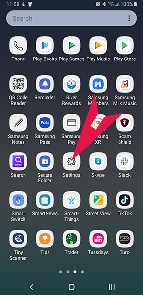select settings